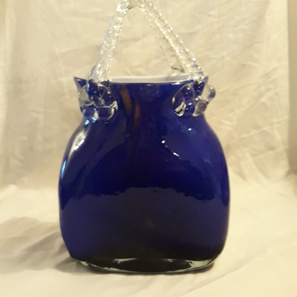 Cobalt blue Case glass vase
